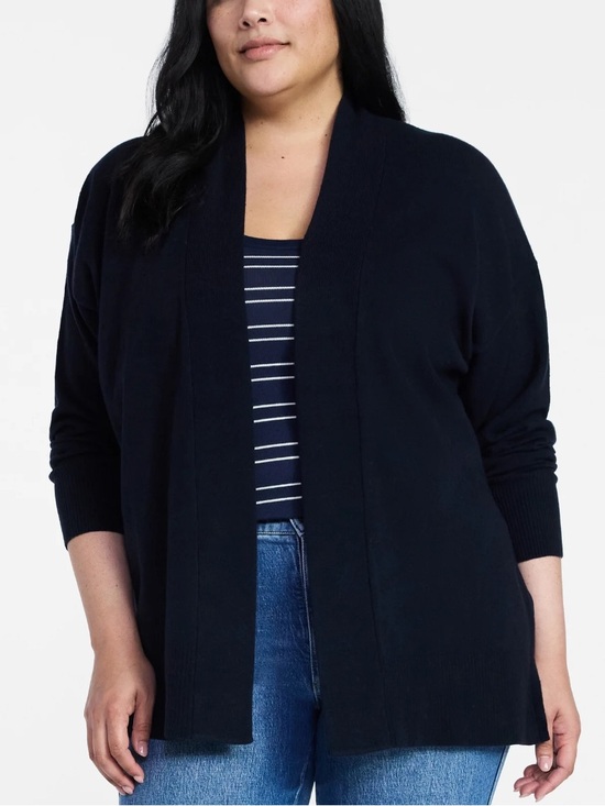 Time and Tru Sweaters - Time and Tru Open Front Cardigan Sweater with Long Sleeves, Lightweight, Size XS